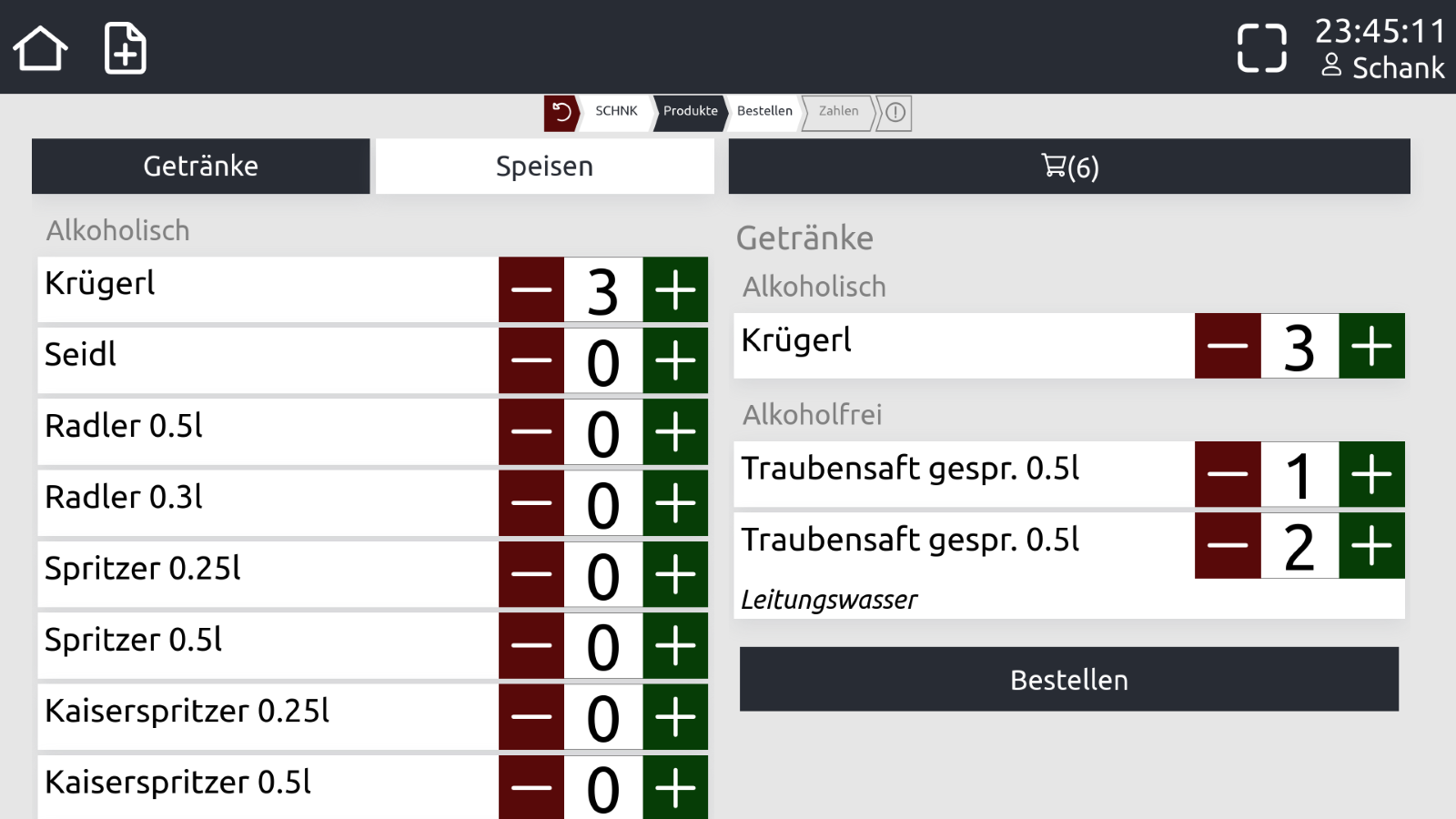 product selection tablet